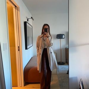 Club Monaco Soft Light Beige Trench Coat